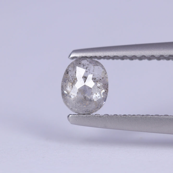 0.66ct Oval Cut Salt and Pepper Diamond Loose Gemstones