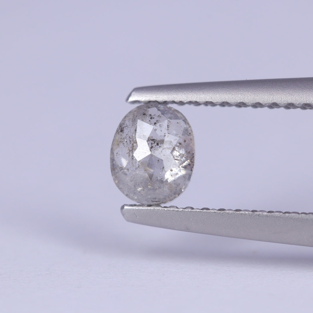 0.66ct Oval Cut Salt and Pepper Diamond Loose Gemstones