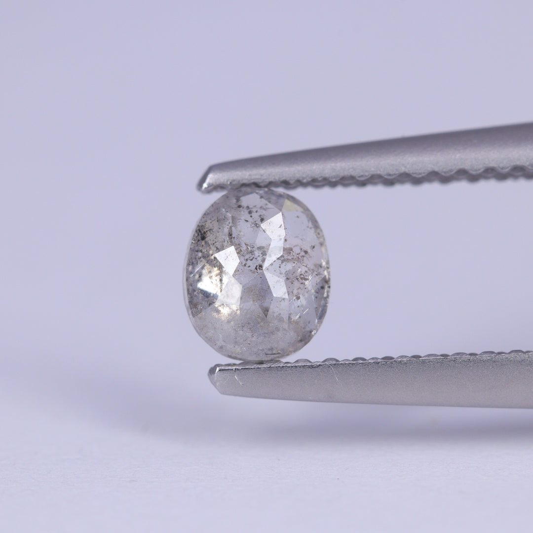 0.66ct Oval Cut Salt and Pepper Diamond Loose Gemstones