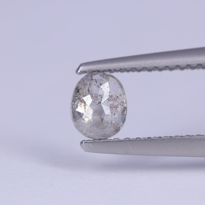 0.66ct Oval Cut Salt and Pepper Diamond Loose Gemstones