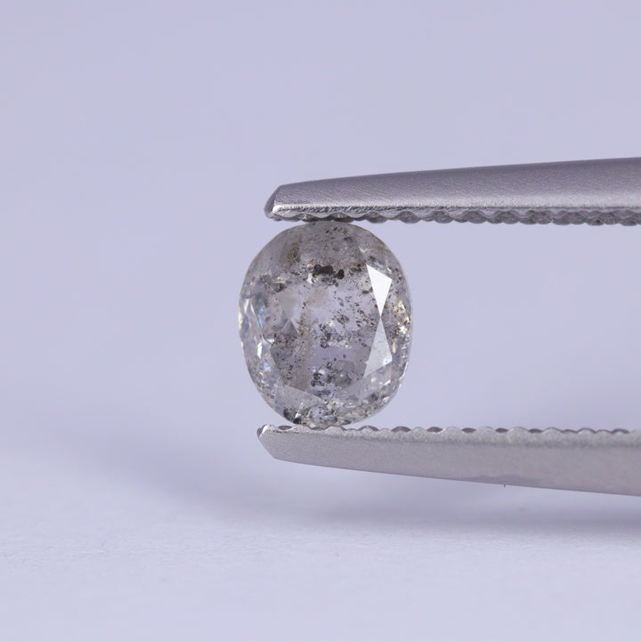 0.66ct Oval Cut Salt and Pepper Diamond Loose Gemstones