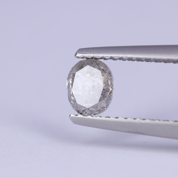 0.66ct Oval Cut Salt and Pepper Diamond Loose Gemstones