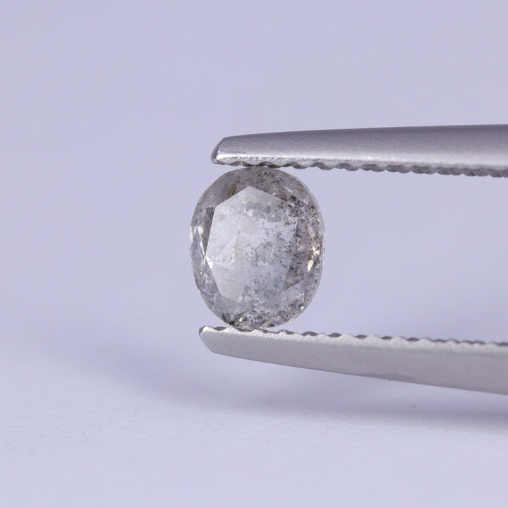 0.66ct Oval Cut Salt and Pepper Diamond Loose Gemstones