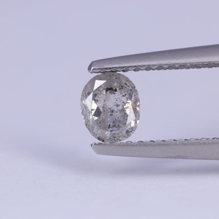 0.66ct Oval Cut Salt and Pepper Diamond Loose Gemstones