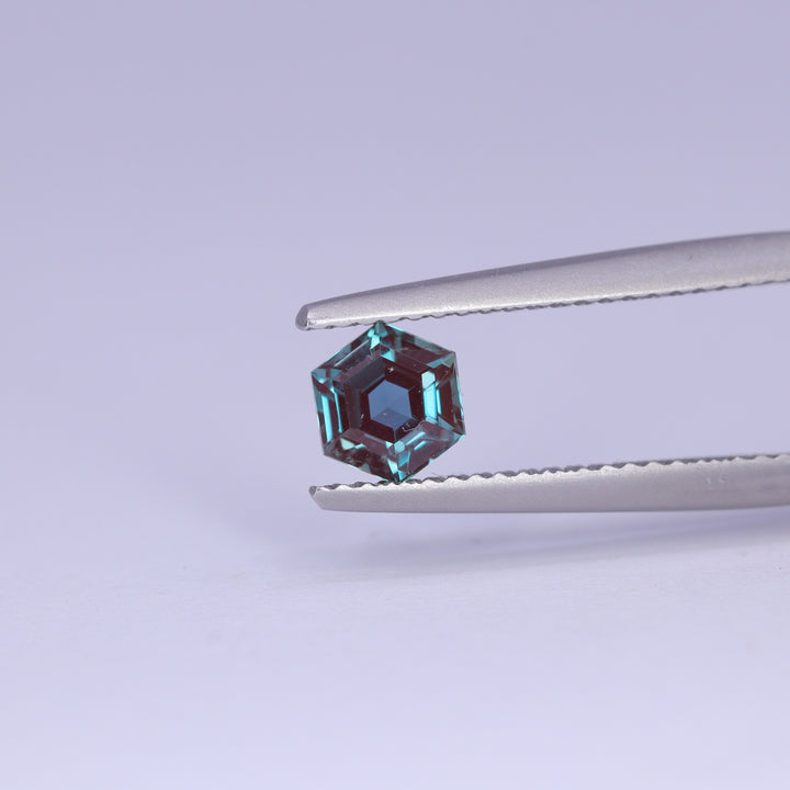 0.76ct Hexagon Cut Lab-Grown Alexandrite Loose Gemstones