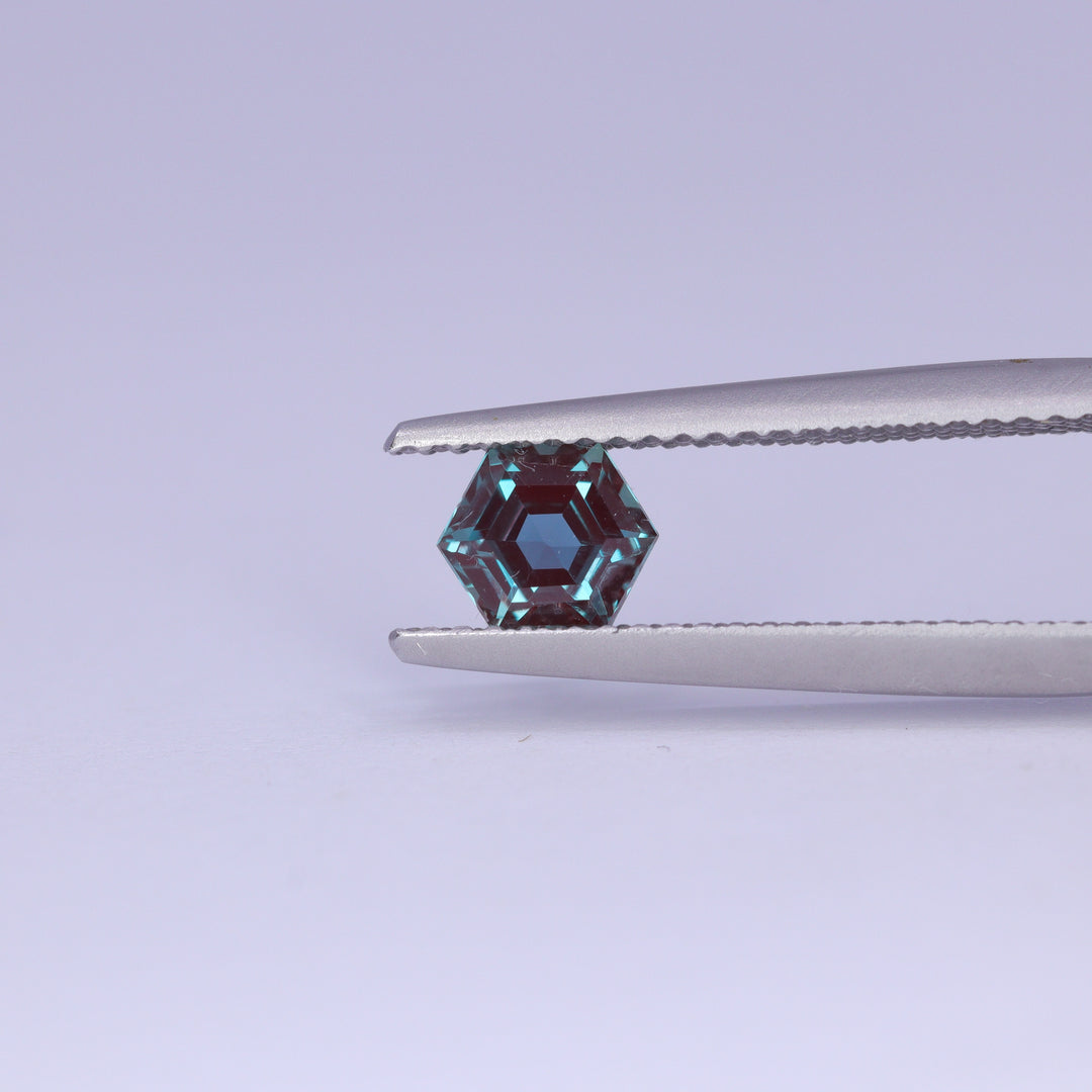0.76ct Hexagon Cut Lab-Grown Alexandrite Loose Gemstones