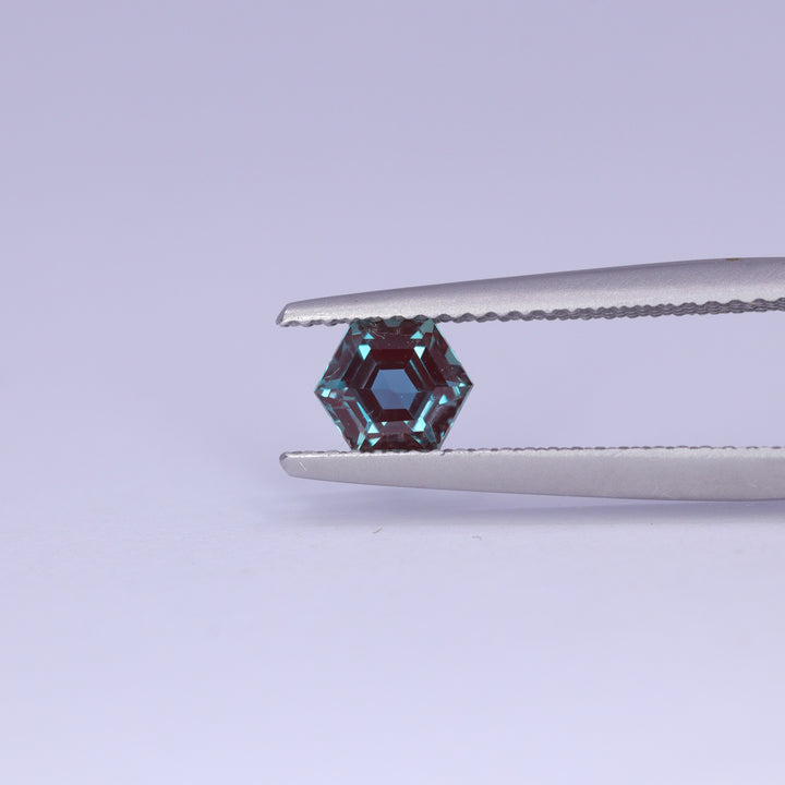 0.76ct Hexagon Cut Lab-Grown Alexandrite Loose Gemstones