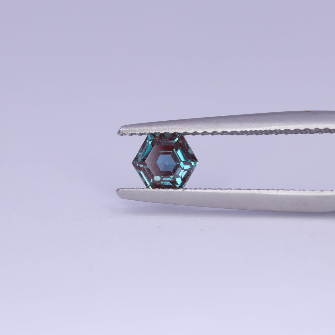 0.76ct Hexagon Cut Lab-Grown Alexandrite Loose Gemstones
