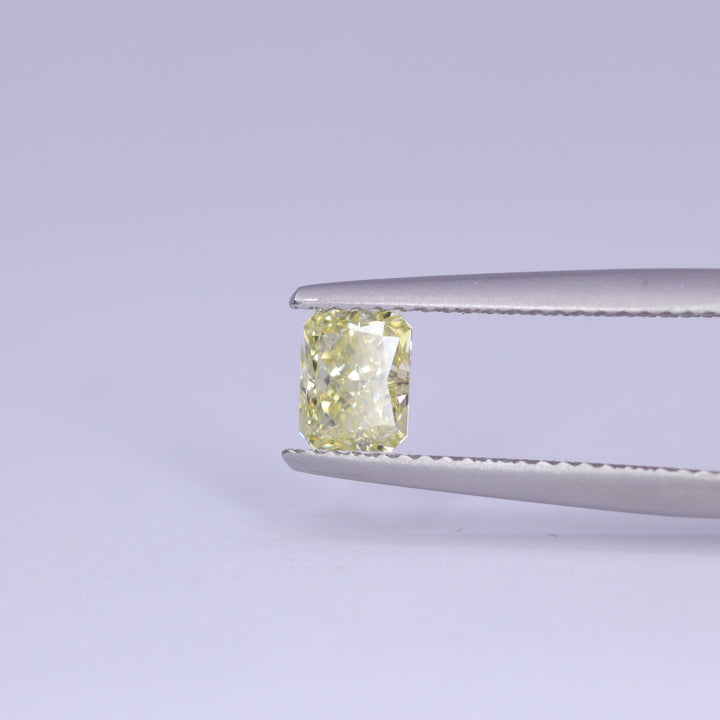 0.76ct Radiant Cut Natural Yellow Diamond, GIA Certified Loose Gemstones