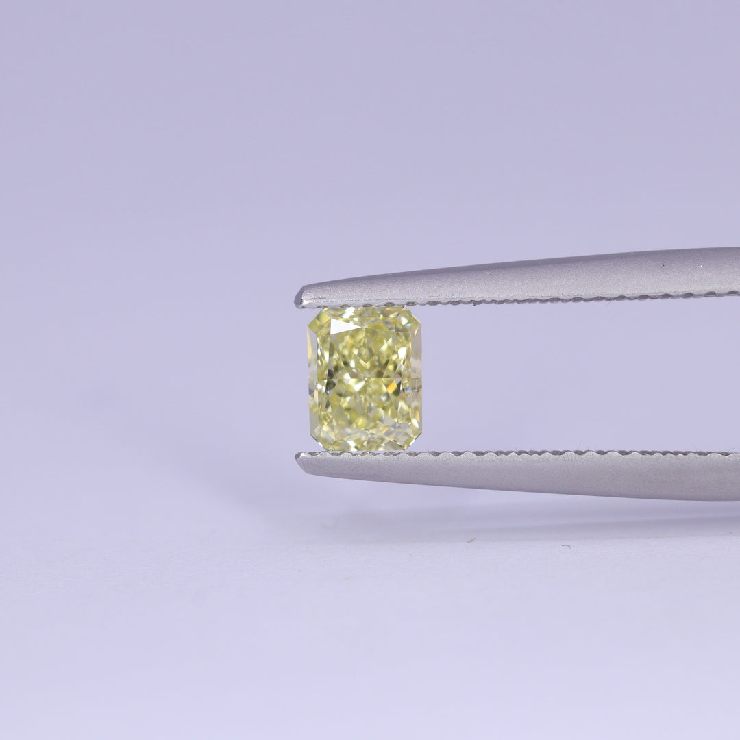 0.76ct Radiant Cut Natural Yellow Diamond, GIA Certified Loose Gemstones