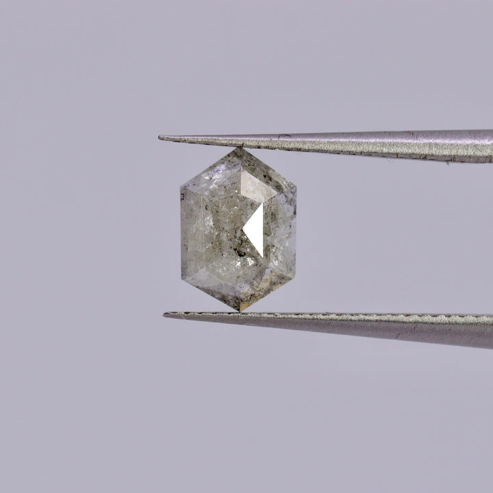 Salt and pepper diamond | 0.78ct hexagon cut Loose Gemstone
