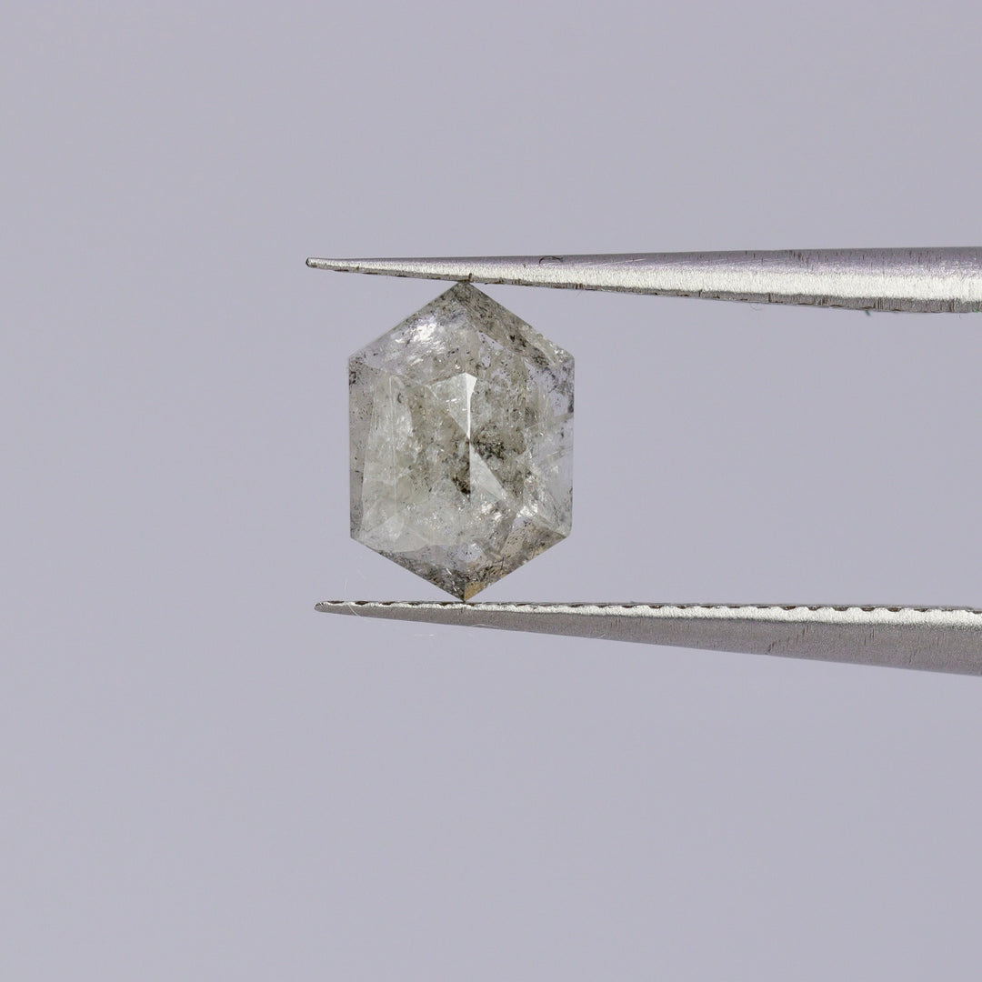 Salt and pepper diamond | 0.78ct hexagon cut Loose Gemstone