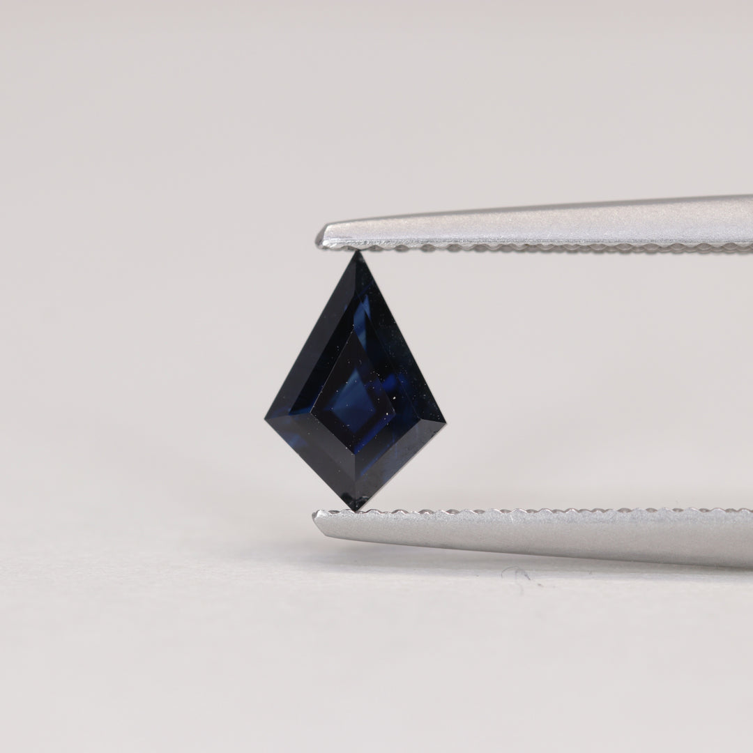0.81ct Kite Cut Dark Blue Sapphire
