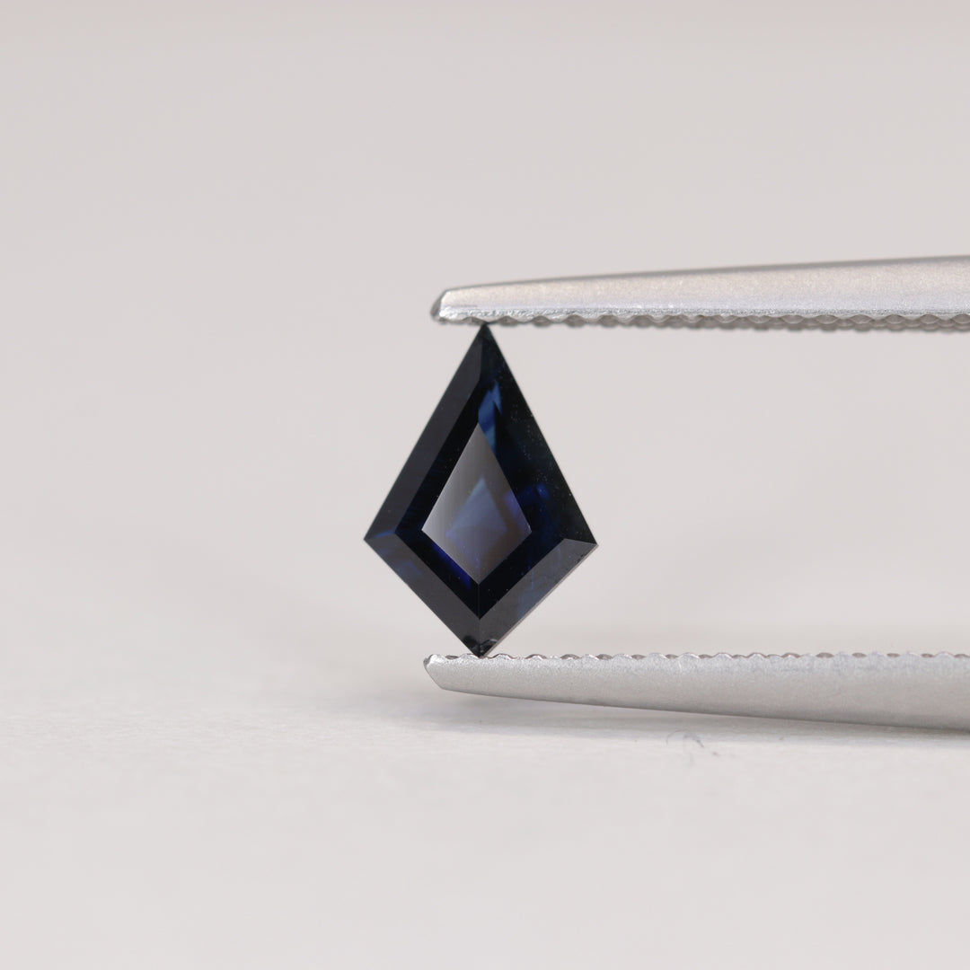 0.81ct Kite Cut Dark Blue Sapphire