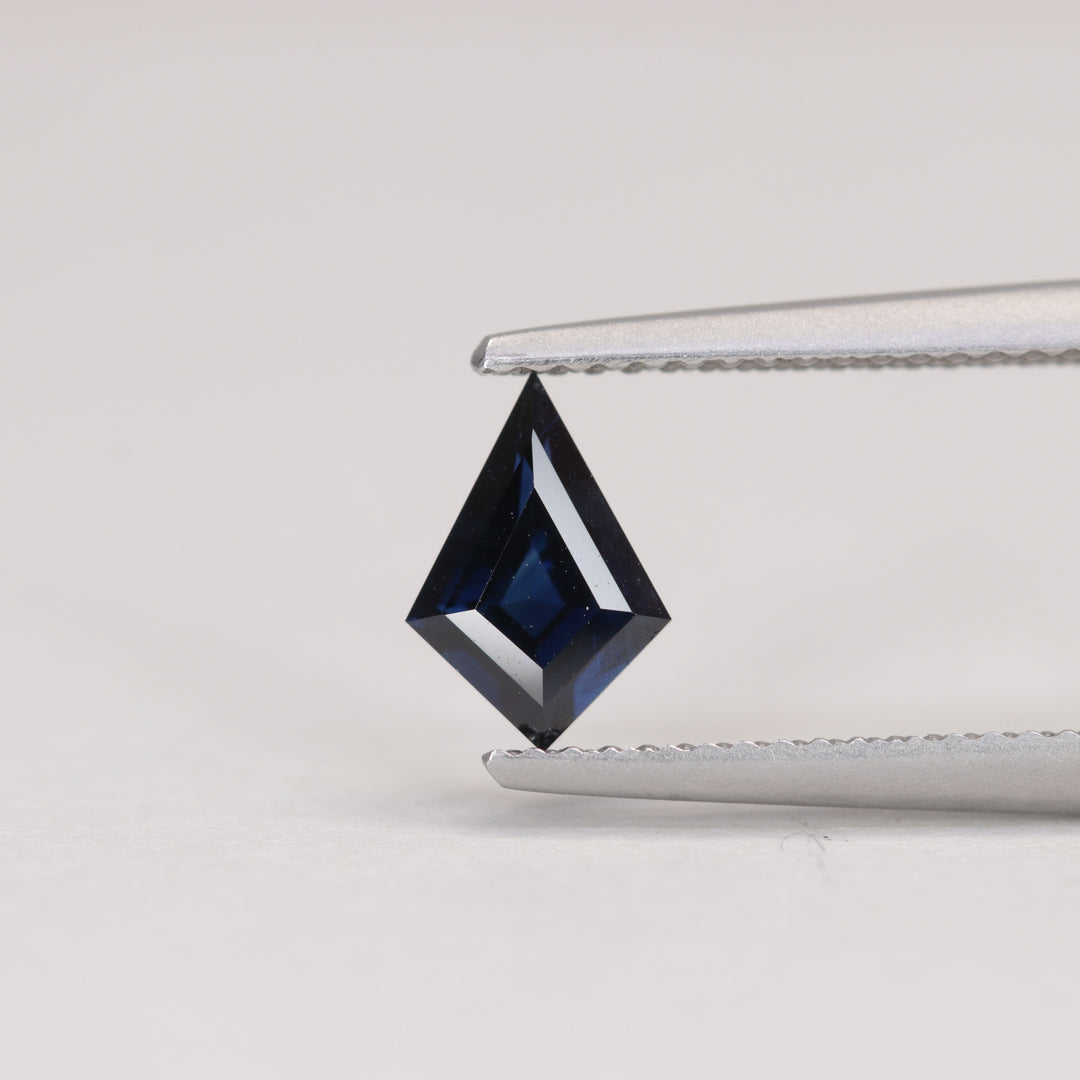 0.81ct Kite Cut Dark Blue Sapphire