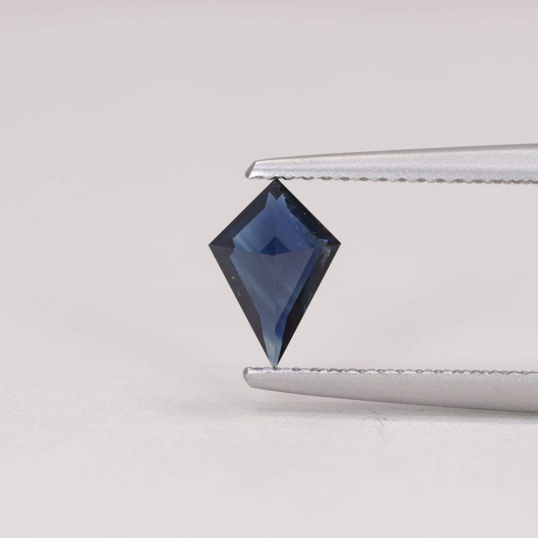 0.81ct Kite Cut Dark Blue Sapphire