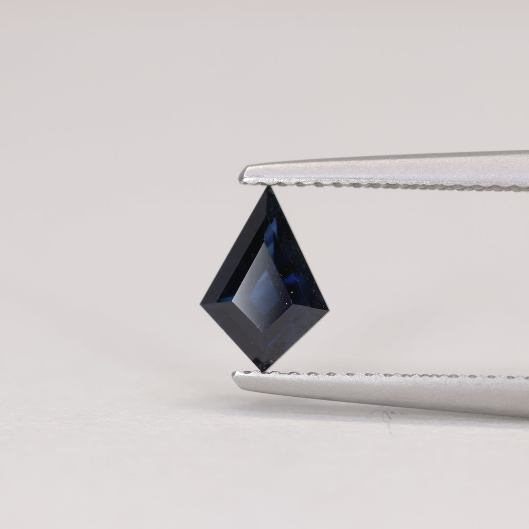 0.81ct Kite Cut Dark Blue Sapphire