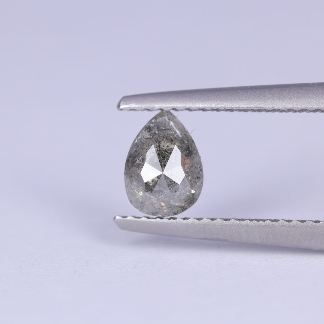 0.87ct Pear Cut Salt and Pepper Diamond Loose Gemstones