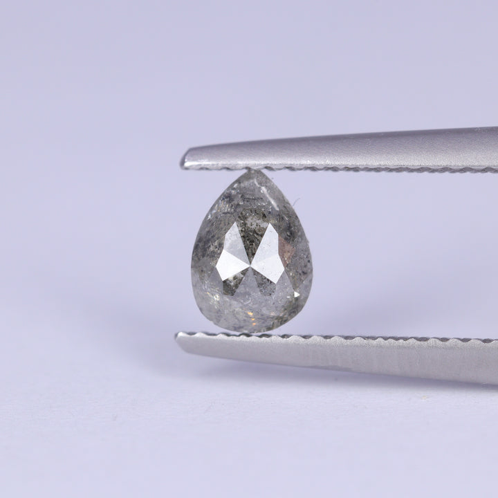 0.87ct Pear Cut Salt and Pepper Diamond Loose Gemstones