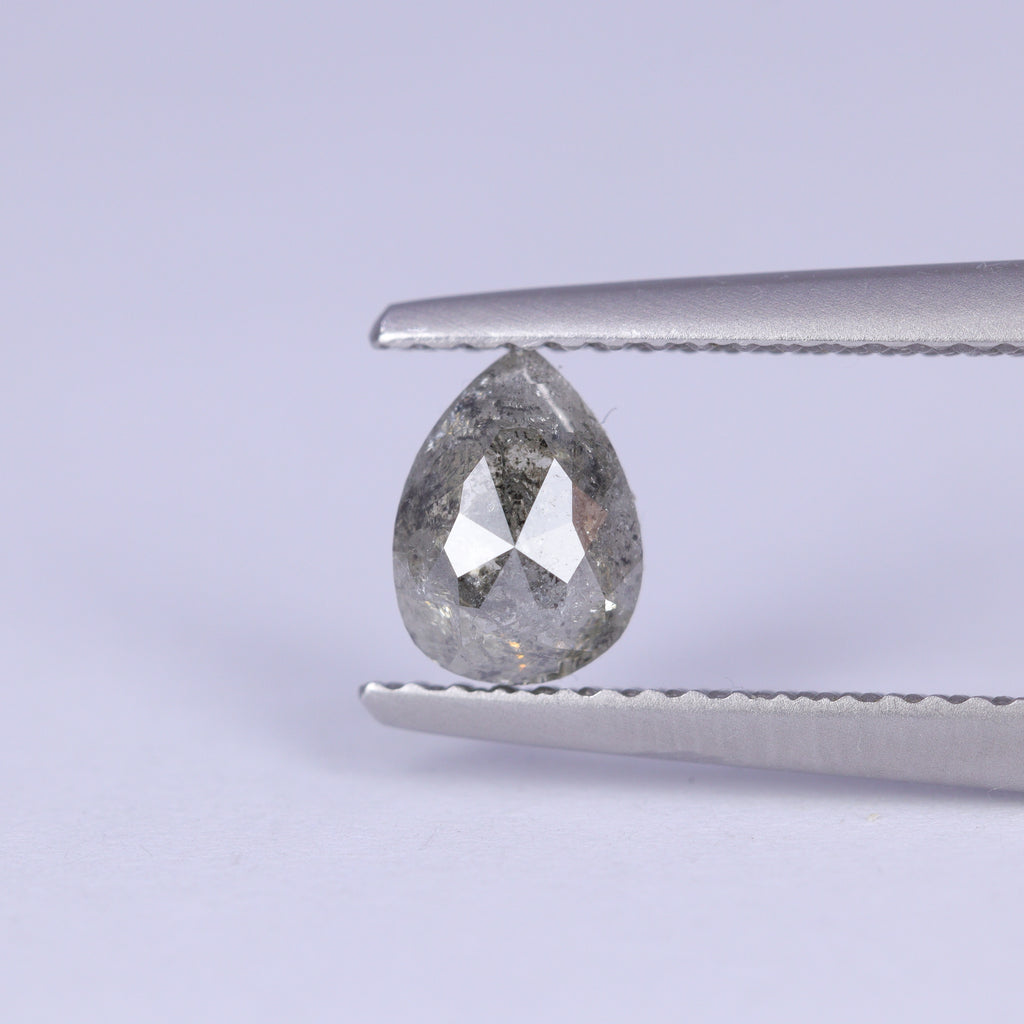 0.87ct Pear Cut Salt and Pepper Diamond Loose Gemstones