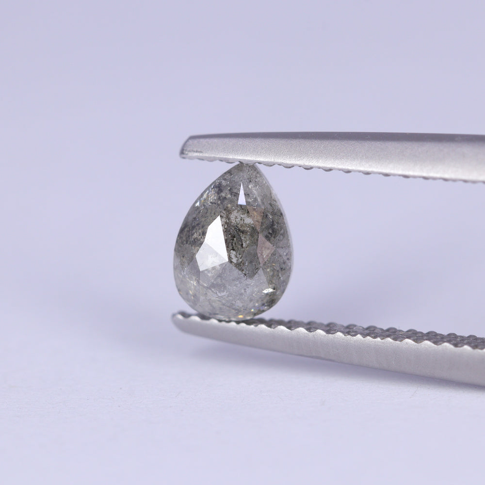 0.87ct Pear Cut Salt and Pepper Diamond Loose Gemstones