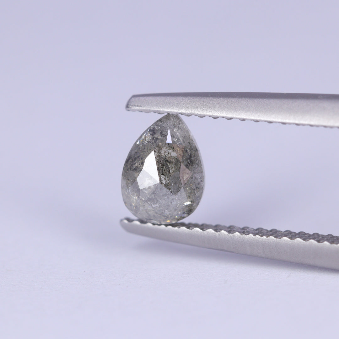 0.87ct Pear Cut Salt and Pepper Diamond Loose Gemstones