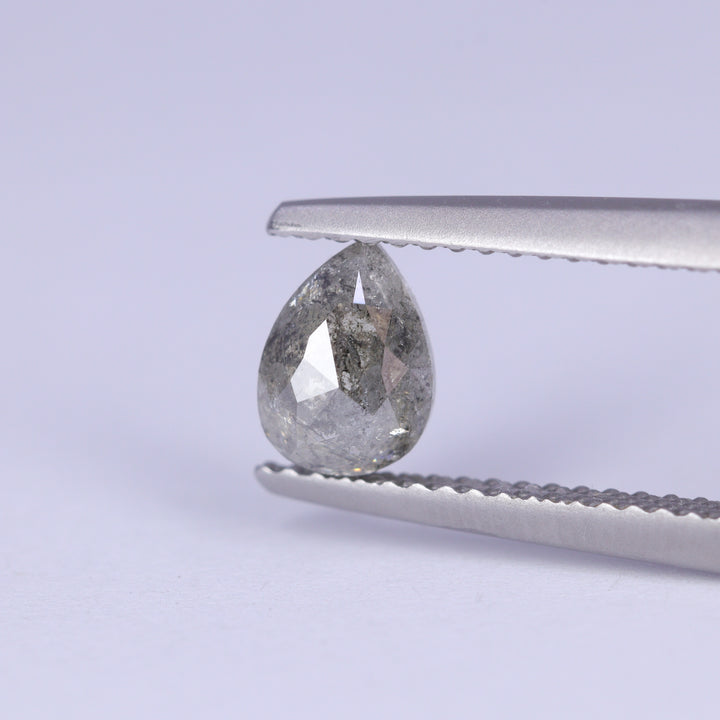0.87ct Pear Cut Salt and Pepper Diamond Loose Gemstones