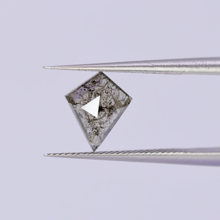 Salt and Pepper Diamond | 0.88ct Kite Cut, Loose Gemstone