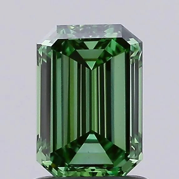 0.91ct Emerald Lab Grown Diamond (Colour Fancy Vivid Green, Clarity VVS2, IGI Certified)