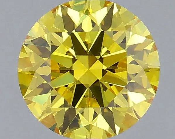 0.95ct Round Lab Grown Diamond (Colour Fancy Vivid Yellow, Clarity VS1, Cut ID, IGI Certified)