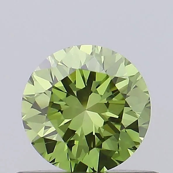 0.42ct Round Lab Grown Diamond (Colour Fancy Vivid Green, Clarity VVS2, Cut VG, IGI Certified) diamond