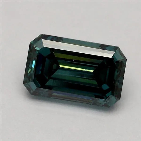 1.01ct Emerald Lab Grown Diamond (Colour Fancy Deep Greenish Blue, Clarity VS2, IGI Certified)