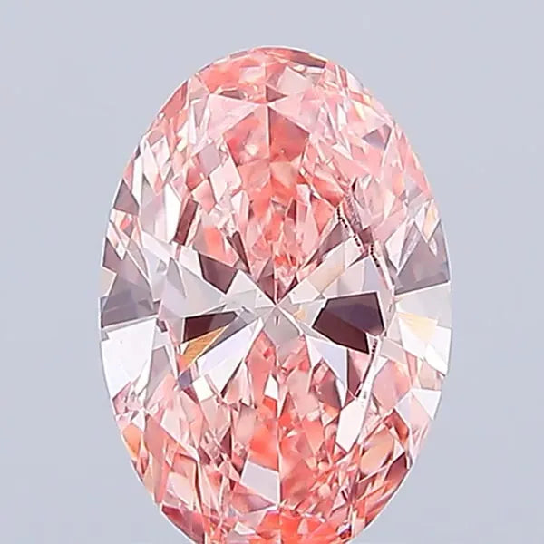 1.04ct Oval Lab Grown Diamond (Colour Fancy Vivid Pink, Clarity VS1, IGI Certified)