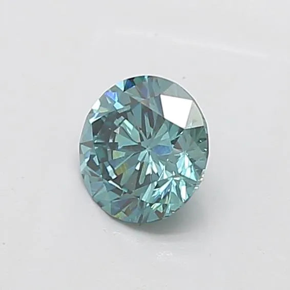 1.04ct Round Lab Grown Diamond (Colour Fancy Vivid Green Blue, Clarity VS2, Cut VG, IGI Certified)