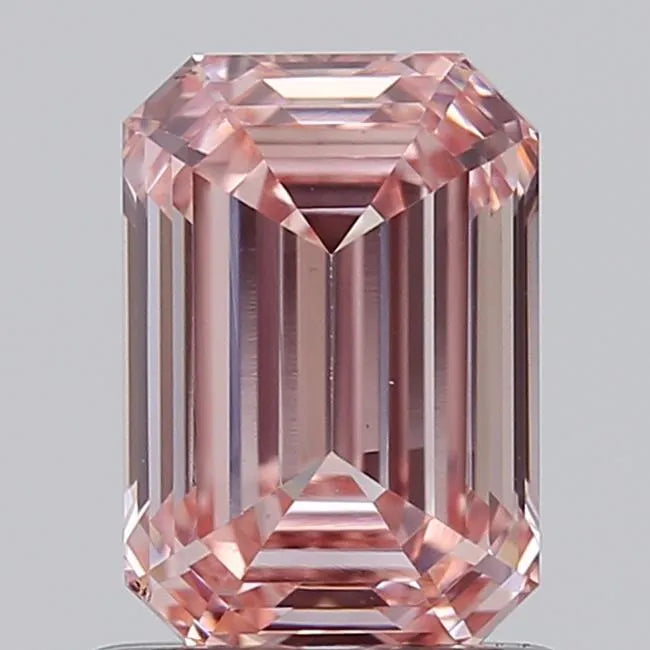1.05ct Emerald Lab Grown Diamond (Colour Fancy Intense Pink, Clarity VS1, IGI Certified)