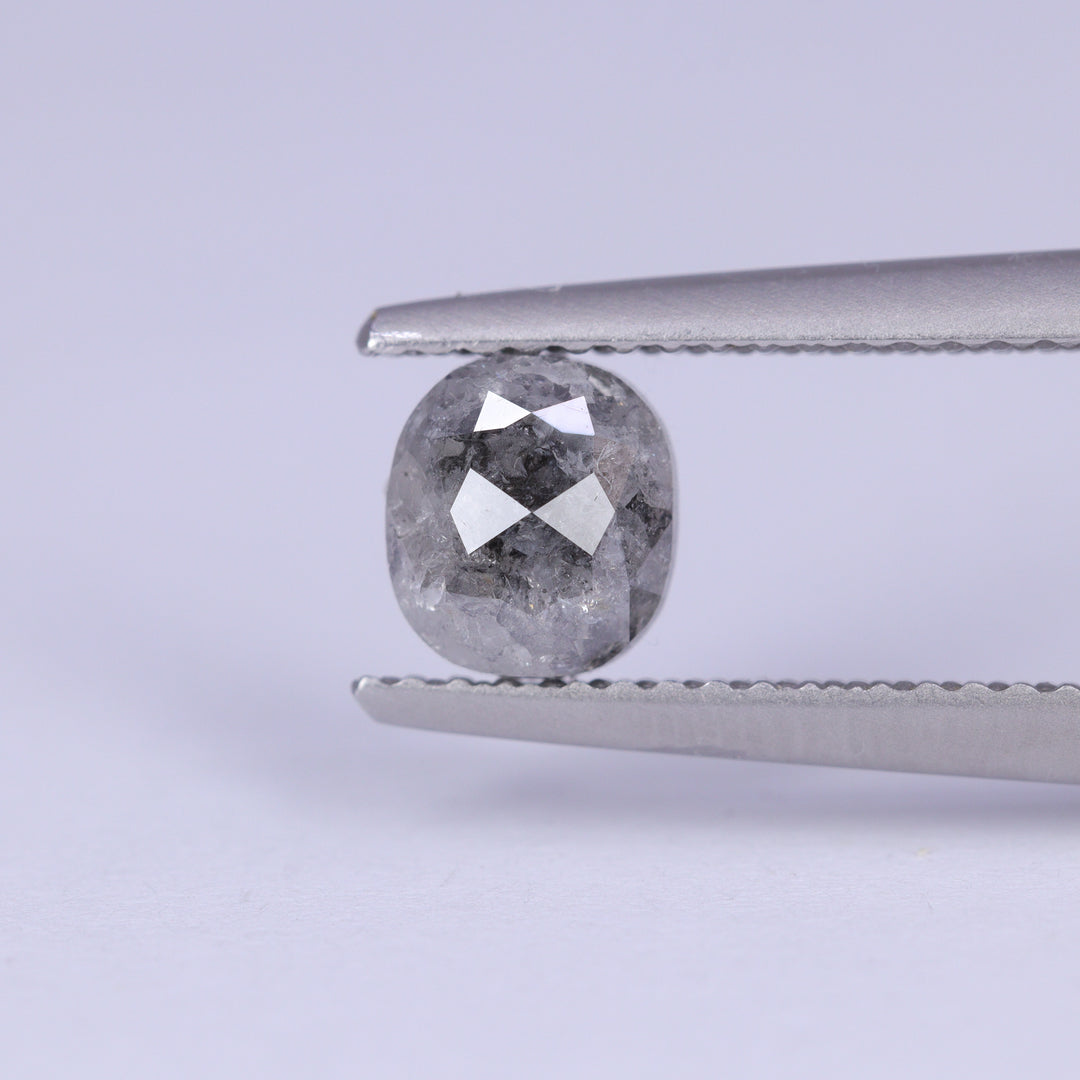 1.06ct Oval Cushion Cut Salt and Pepper Diamond Loose Gemstones