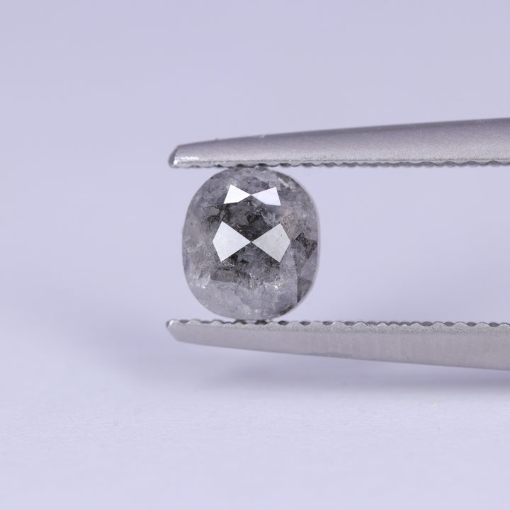 1.06ct Oval Cushion Cut Salt and Pepper Diamond Loose Gemstones