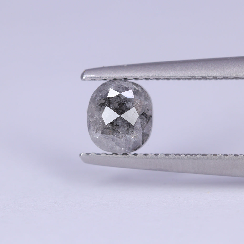 1.06ct Oval Cushion Cut Salt and Pepper Diamond Loose Gemstones