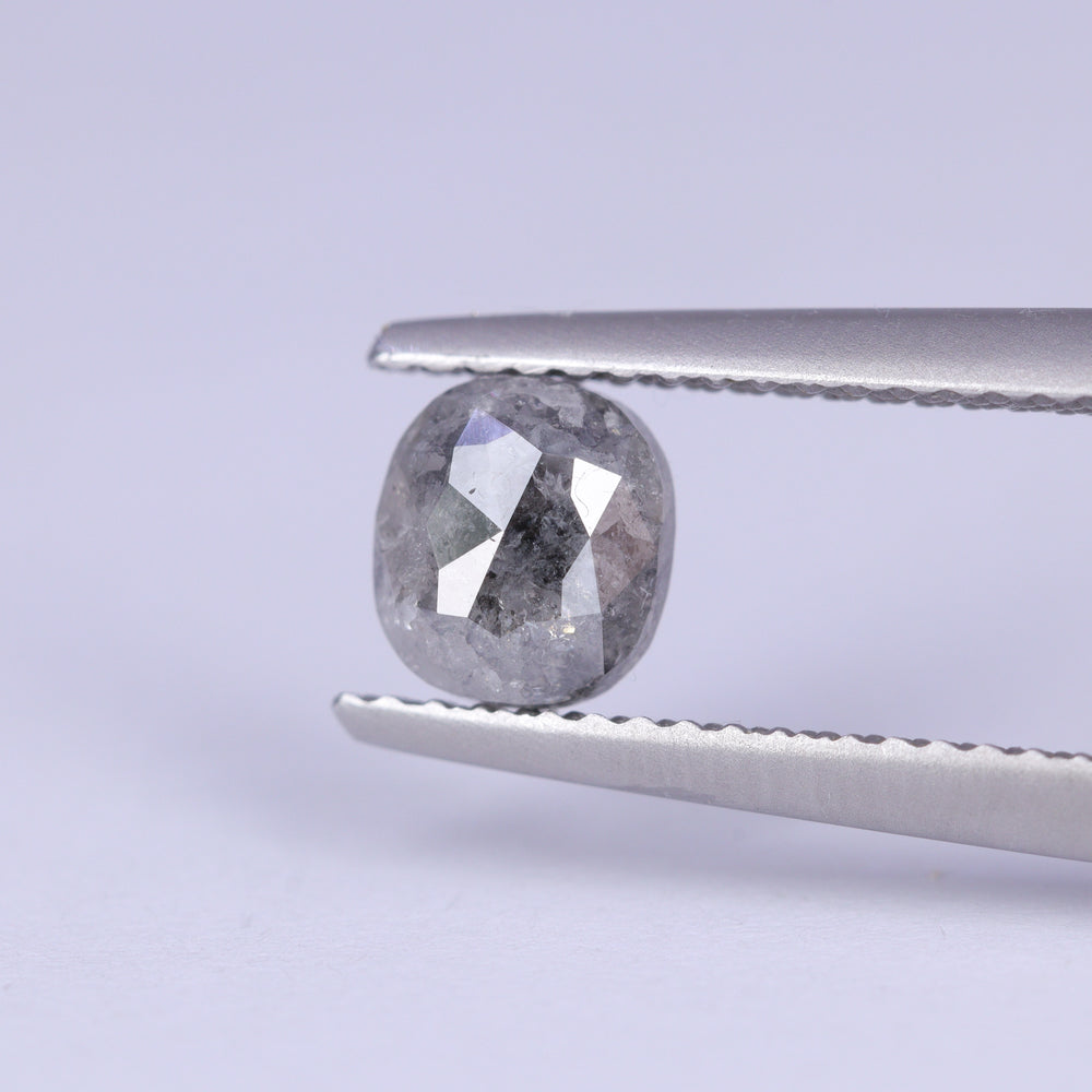 1.06ct Oval Cushion Cut Salt and Pepper Diamond Loose Gemstones