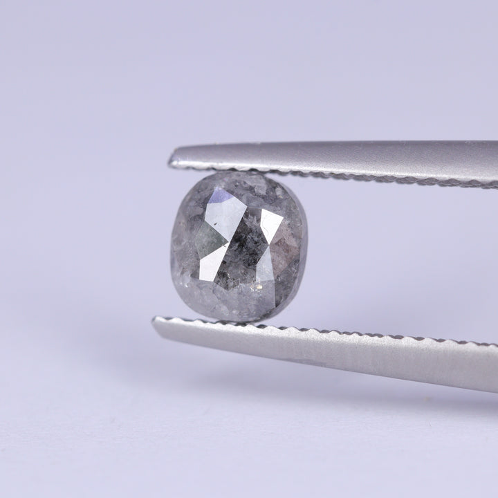 1.06ct Oval Cushion Cut Salt and Pepper Diamond Loose Gemstones