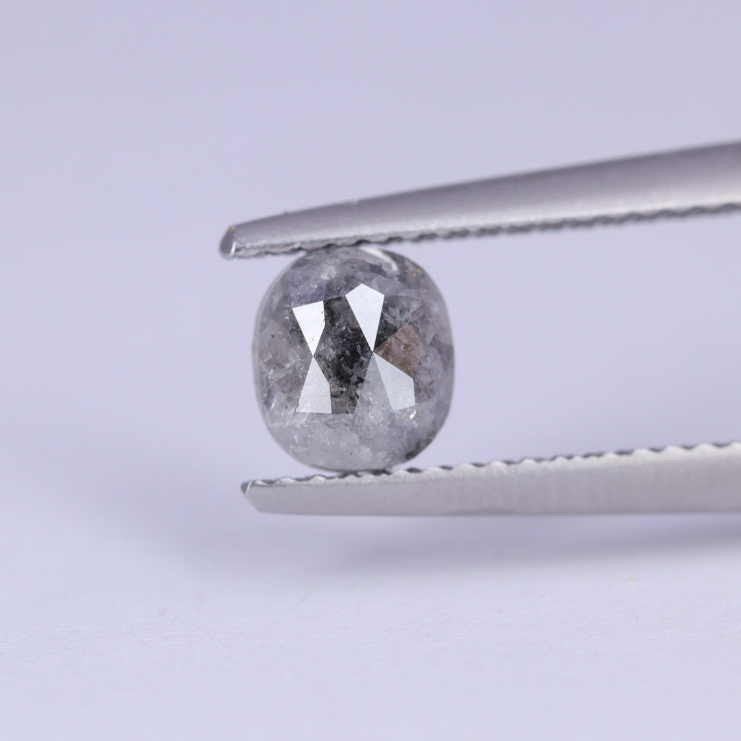 1.06ct Oval Cushion Cut Salt and Pepper Diamond Loose Gemstones