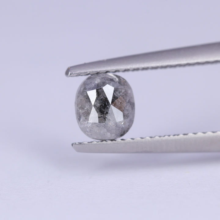 1.06ct Oval Cushion Cut Salt and Pepper Diamond Loose Gemstones