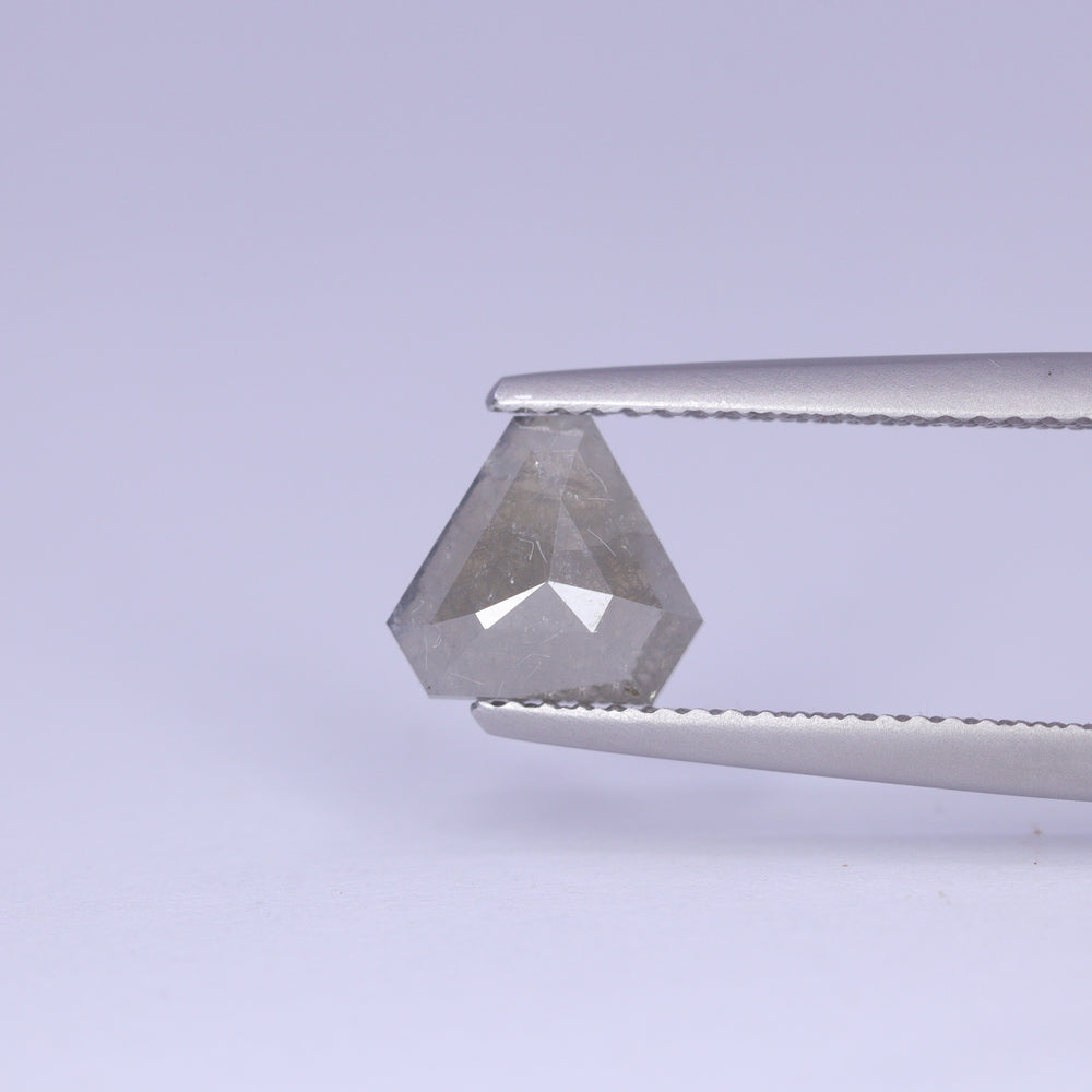 1.12ct Cut-Corner Trilliant Salt and Pepper Diamond Loose Gemstones