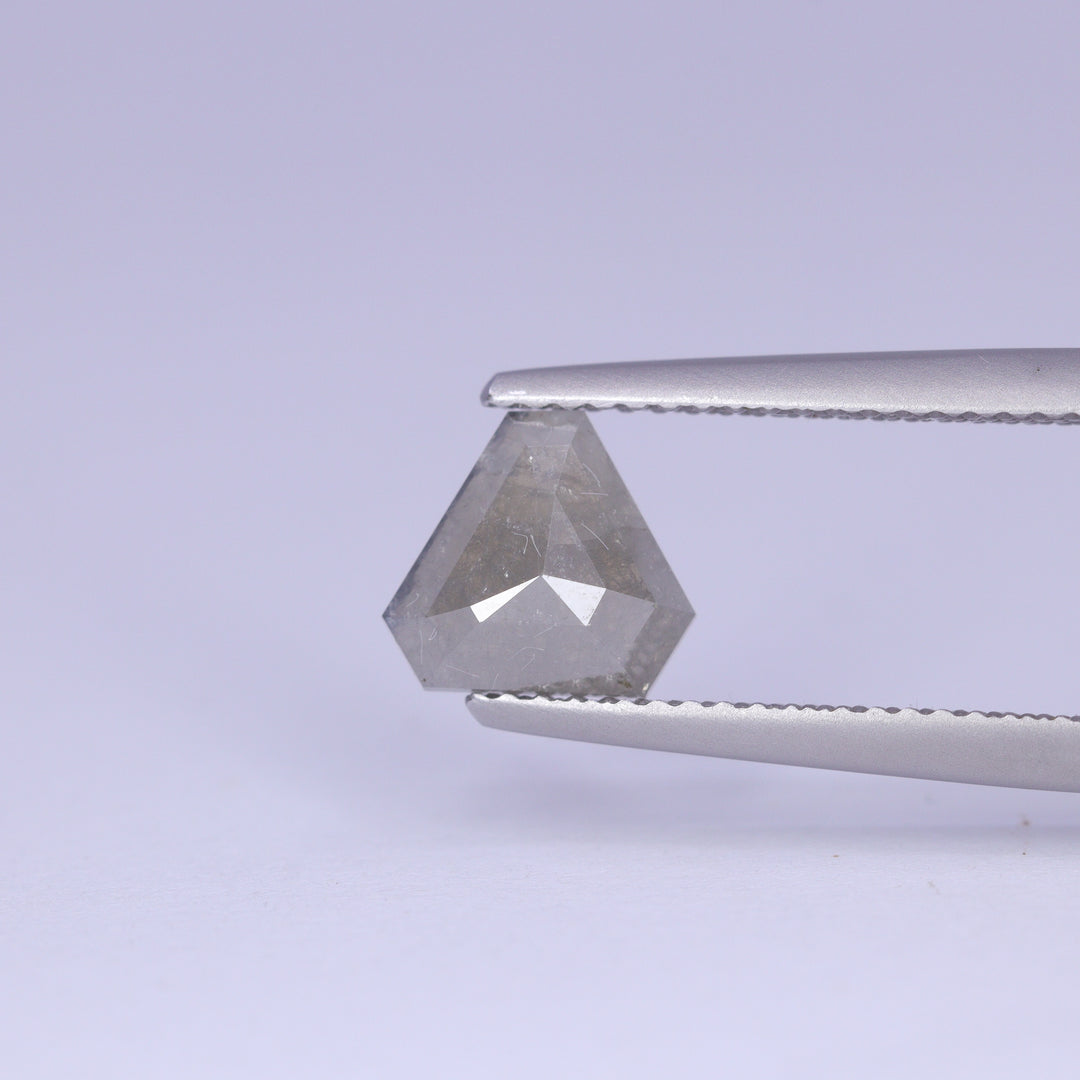 1.12ct Cut-Corner Trilliant Salt and Pepper Diamond Loose Gemstones