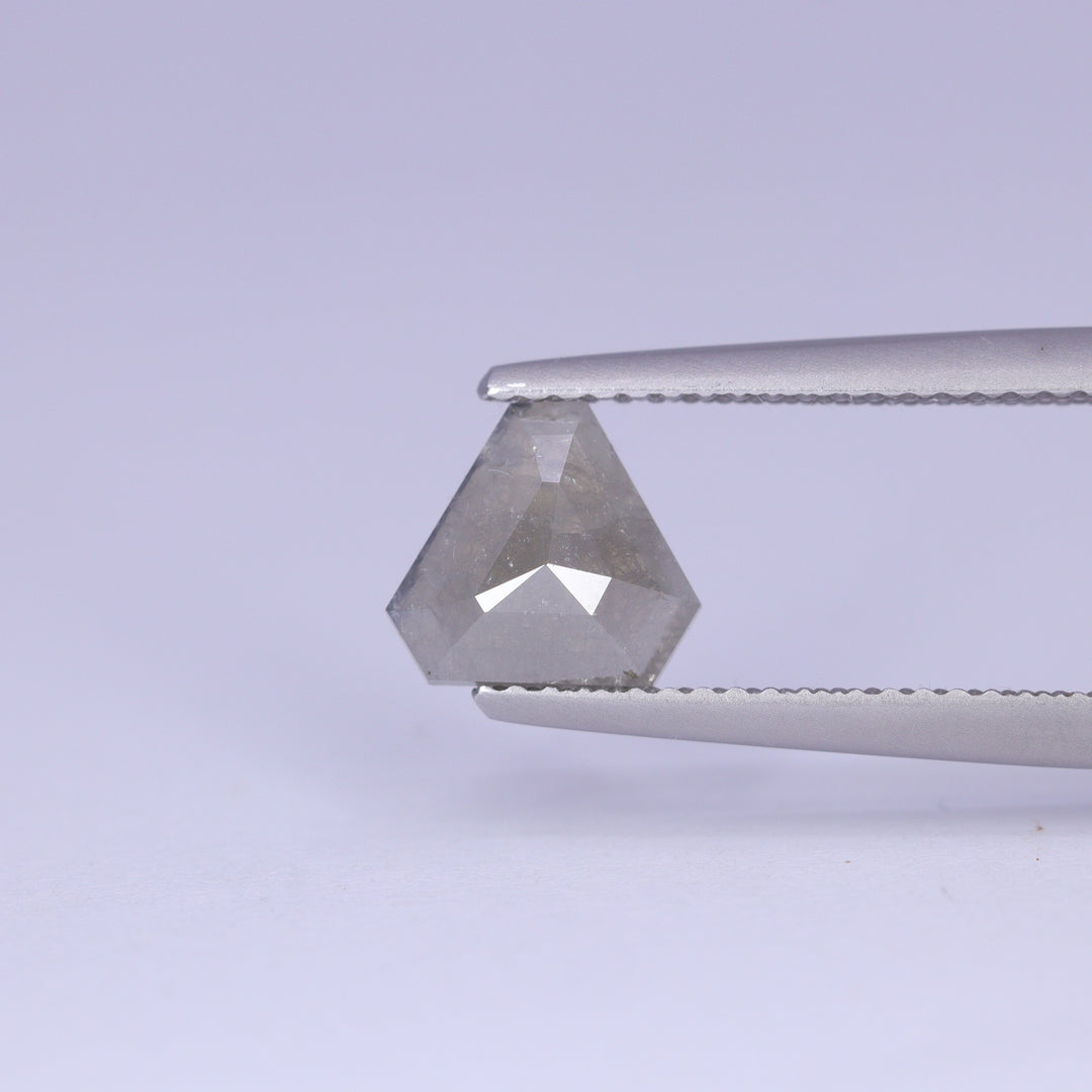 1.12ct Cut-Corner Trilliant Salt and Pepper Diamond Loose Gemstones