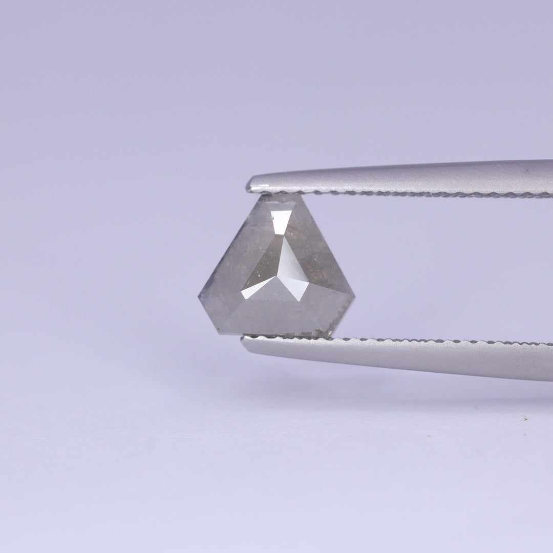 1.12ct Cut-Corner Trilliant Salt and Pepper Diamond Loose Gemstones