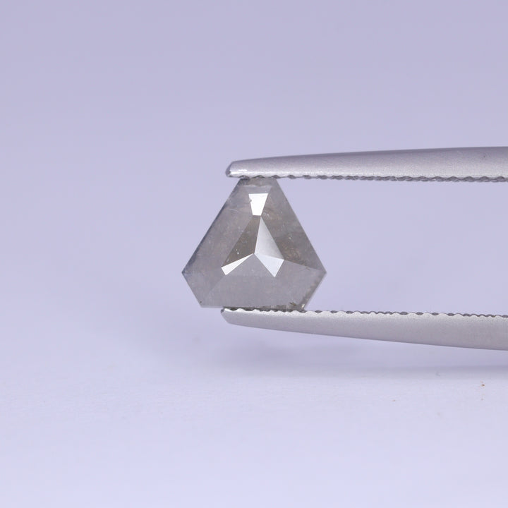 1.12ct Cut-Corner Trilliant Salt and Pepper Diamond Loose Gemstones