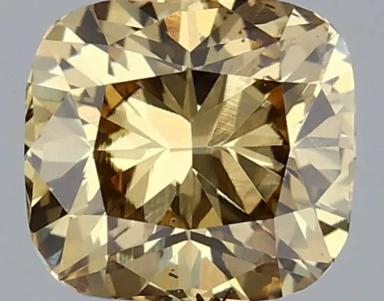 1.12ct Cushion brilliant Lab Grown Diamond (Colour Fancy Brownish Yellow, Clarity VS2, IGI Certified) diamond