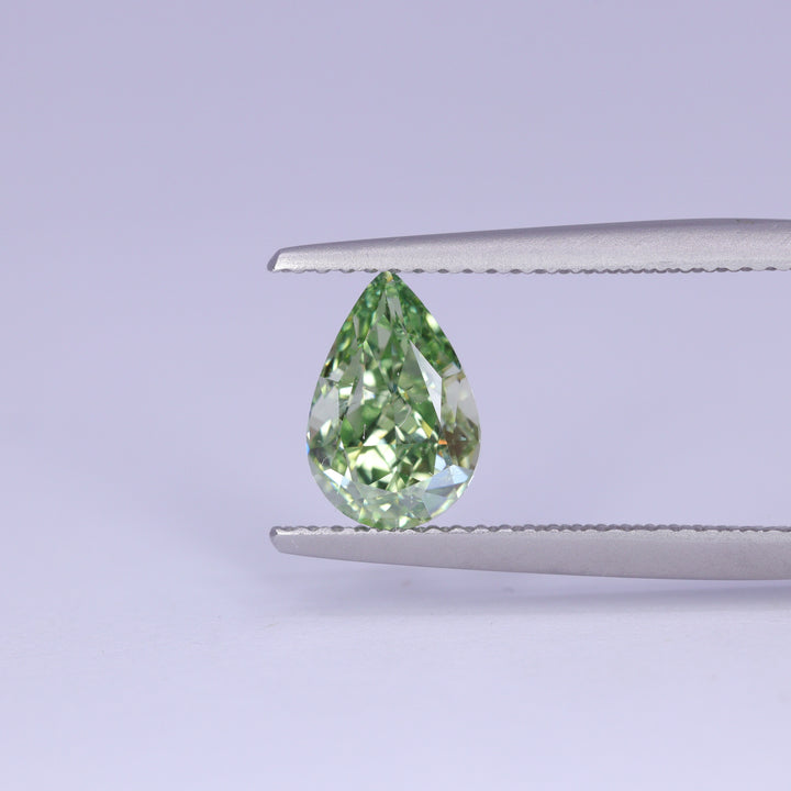 1.21ct Pear Cut Green Natural Diamond, GIA Certified Loose Gemstones