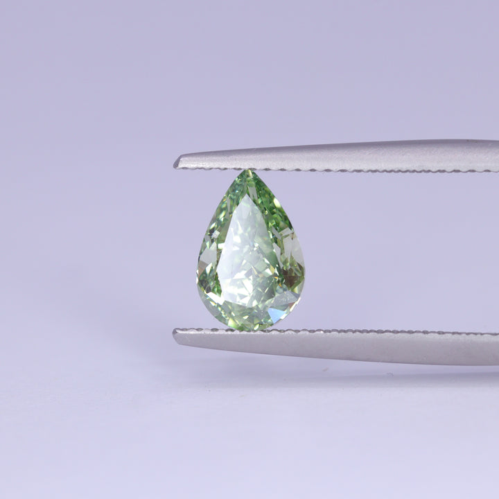 1.21ct Pear Cut Green Natural Diamond, GIA Certified Loose Gemstones